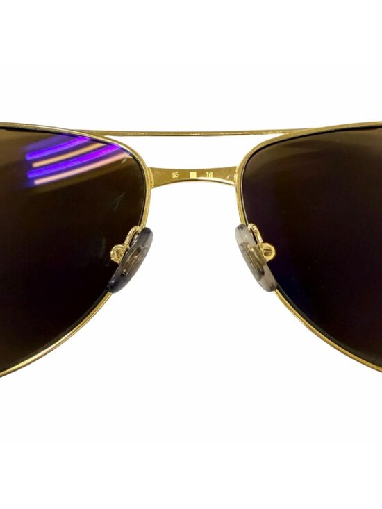 Cartier Santos Dumont 130 Two Bridge Teardrop Polarized Lens Sunglasses Gold main image 7